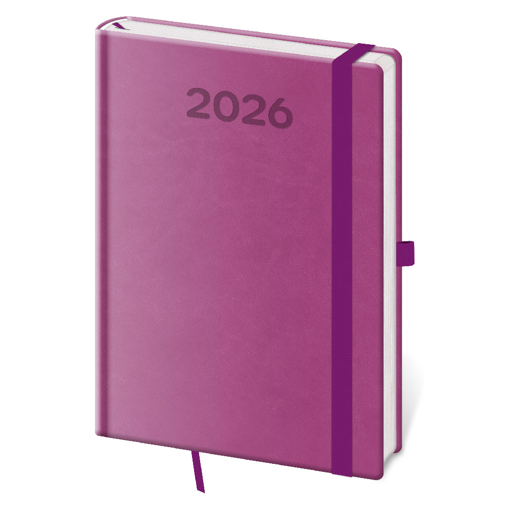 Kalendarz książkowy tygodniowy A5 2026 Print Pop - fioletowy