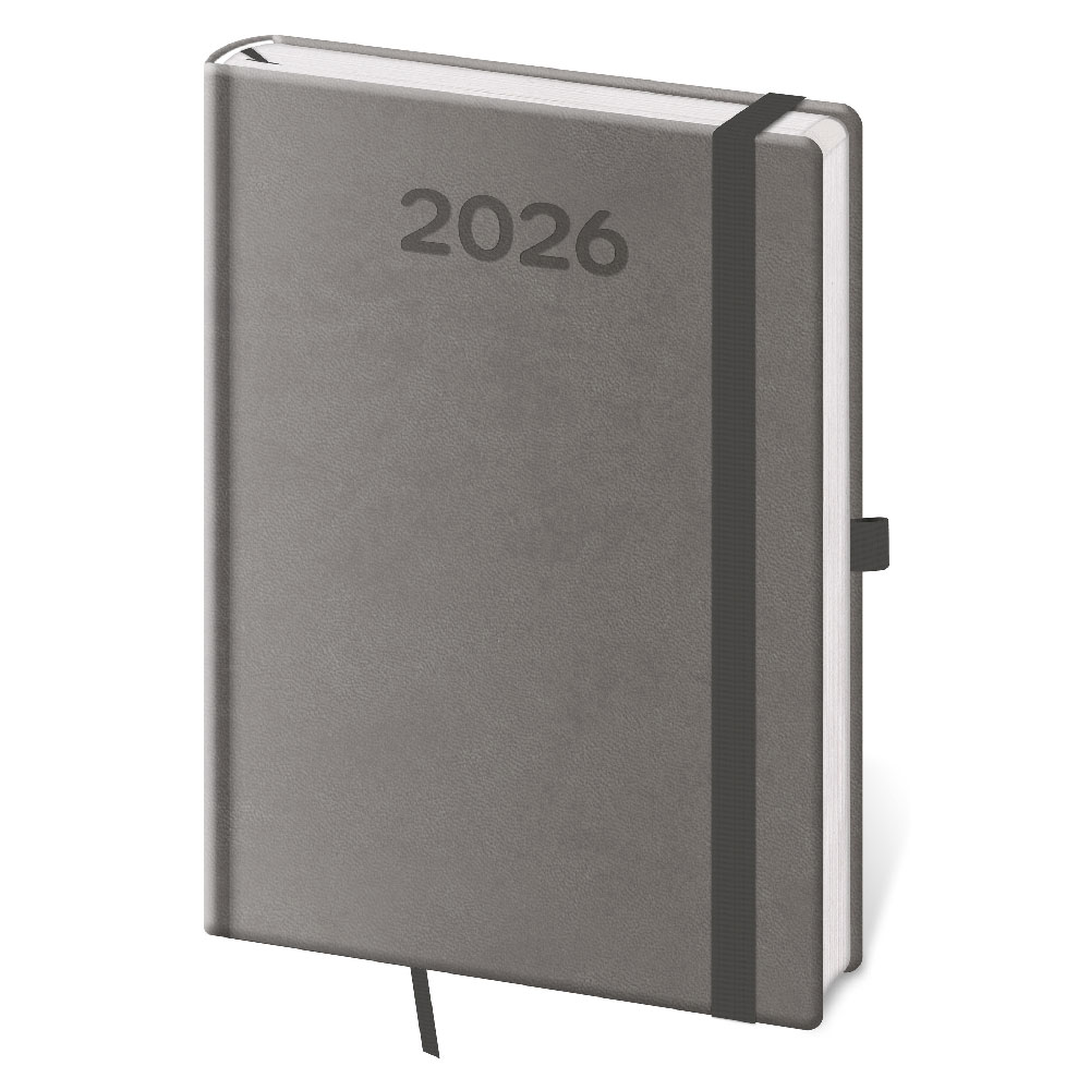 Kalendarz książkowy tygodniowy A5 2026 Print Pop - szary