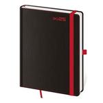 Kalendarz książkowy tygodniowy B6 2025 Black Red