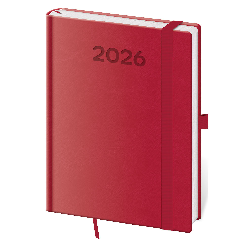 Kalendarz książkowy tygodniowy B6 2026 Print Pop - malina