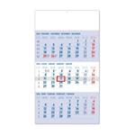 Kalendarz ścienny 2024 3-miesięczny standard - niebieski CZ