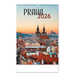 Kalendarz ścienny 2026 czeski Praga
