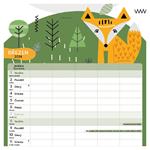 Kalendarz ścienny 2026 Kalendarz planowania rodziny