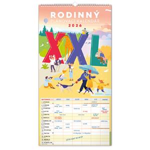 Kalendarz ścienny 2026 Planer rodzinny XXL SK