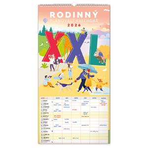 Kalendarz ścienny 2026 Planer rodzinny XXL