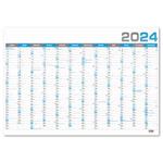 Kalendarz ścienny roczny 2024 B1 - niebieski