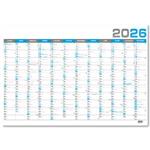Kalendarz ścienny roczny 2026 B1 - niebieski