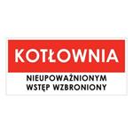 KOTŁOWNIA, płyta PVC 2 mm, 190x90 mm