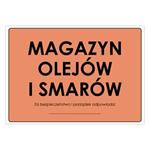 MAGAZYN OLEJÓW I SMARÓW, płyta PVC 2 mm, 297x210 mm