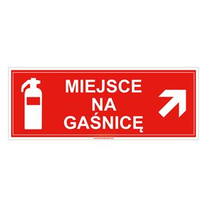 Miejsce na gaśnicę - znak, płyta PVC 1 mm 210x80 mm