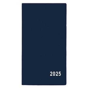 Miesięczny kalendarz książkowy kieszonkowy 2025 Františka PVC - niebieski