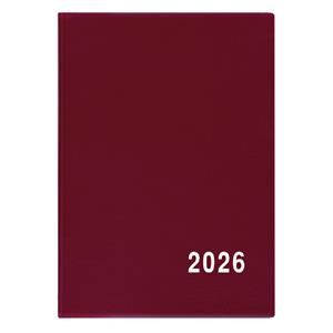 Miesięczny kalendarz książkowy kieszonkowy 2026 Agnieszka PVC - bordowy