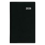 Miesięczny kalendarz książkowy kieszonkowy 2026 Diana PVC - czarny