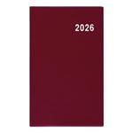 Miesięczny kalendarz książkowy kieszonkowy 2026 Marika PVC - bordowy
