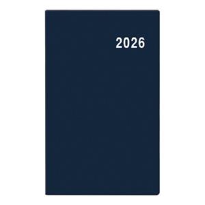 Miesięczny kalendarz książkowy kieszonkowy 2026 Marika PVC - niebieski