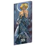 Miesięczny kalendarz książkowy kieszonkowy 2026 planer Alfons Mucha