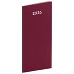 Miesięczny kalendarz książkowy kieszonkowy 2026 planer Bordowy