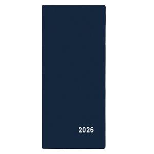Miesięczny kalendarz książkowy kieszonkowy 2026 Xenia PVC - niebieski