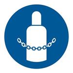 NAKAZ ZABEZPIECZENIA BUTLI GAZOWYCH - SYMBOL, naklejka 100x100