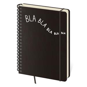 Notatnik A5 liniowany TWIN - Bla bla - czarny