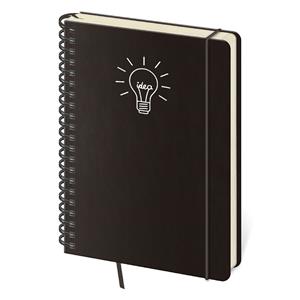 Notatnik A5 liniowany TWIN - Idea - czarny
