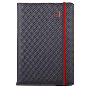 Notatnik ELASTIC B6 liniowany - grafit/czerwona gumka