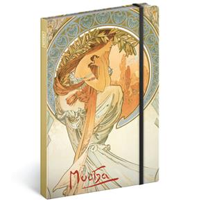 Notatnik liniowany A5 - Alfons Mucha - Poezja