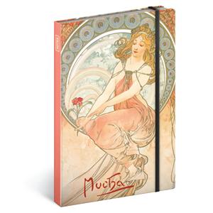 Notatnik liniowany A5 - Alfons Mucha - Sztuka