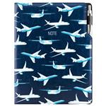 Notes DESIGN A4 czysty - granatowy - Samoloty