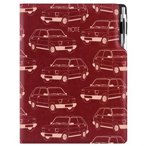 Notes DESIGN A4 kratkowany - bordo - Maluch