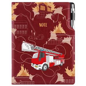 Notes DESIGN A4 liniowany - bordo - Straż