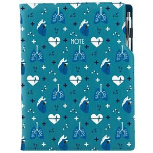 Notes DESIGN A4 liniowany - turkusowy Doktor - serce