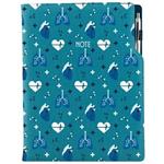 Notes DESIGN A4 liniowany - turkusowy Doktor - serce