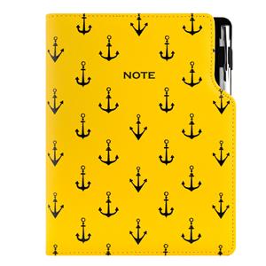 Notes DESIGN A5 kropkowany- zółty - marynarski - kotwice