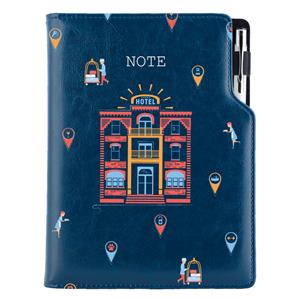 Notes DESIGN B5 kratkowany - granatowy - Hotel