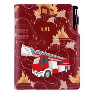 Notes DESIGN B6 liniowany - bordo - Straż