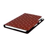 Notes DESIGN B6 liniowany - brązowy - biały kwiat