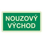 Nouzový východ - fotoluminiscenční tabulka, plast 1 mm 200x100 mm