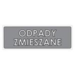 ODPADY ZMIESZANE, naklejka 290x100 mm