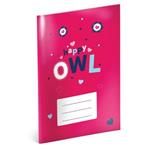 Owls - A5 school book, square