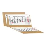 Pięciomiesięczny kalendarz Kvinto Kraft składany czeski 2027 - szary