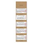 Pięciomiesięczny kalendarz Kvinto Kraft składany czeski 2027 - szary