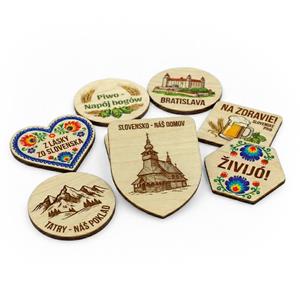 Podkładki pod piwo, drewniane, nadruk jednostronny - na zamówienie