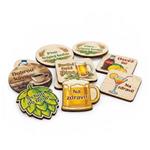 Podkładki pod piwo, drewniane, nadruk jednostronny - na zamówienie