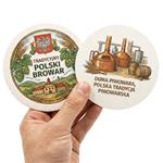 Podkładki pod piwo, okrągłe, papierowe, 10 cm, nadruk dwustronny - na zamówienie