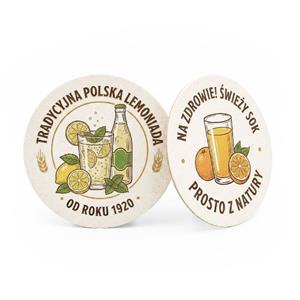 Podkładki pod piwo, okrągłe, papierowe, 10 cm, nadruk dwustronny - na zamówienie