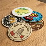 Podkładki pod piwo, okrągłe, papierowe, 10 cm, nadruk jednostronny - na zamówienie