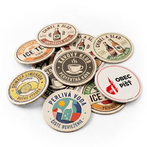 Podkładki pod piwo, okrągłe, papierowe, 10 cm, nadruk jednostronny - na zamówienie