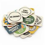 Podkładki pod piwo, papierowe, kwadratowe, 93 mm x 93 mm, nadruk dwustronny - na zamówienie