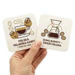 Podkładki pod piwo, papierowe, kwadratowe, 93 mm x 93 mm, nadruk dwustronny - na zamówienie